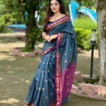 Timeless Beauty in Blue Traditional Saree